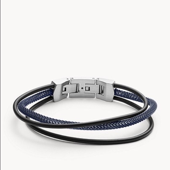 FOSSIL Men’s Stainless Mesh Bracelet - Picture 2 of 2